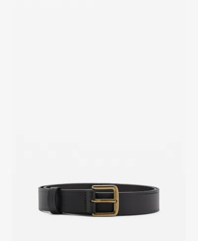 Mango Men's Leather Belt In Black