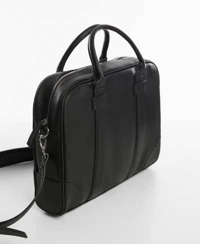 Mango Men's Leather-effect Briefcase In Black