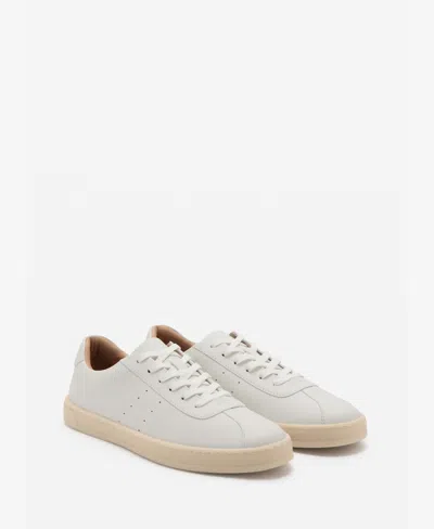 Mango Men's Leather Panel Sneakers In Neutral