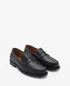 Mango Leather Penny Loafer In Black