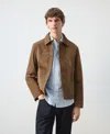 Mango Men's Leather Pockets Jacket In Brown