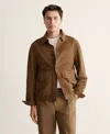 Mango 100% Leather Jacket With Pockets In Brown