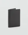 Mango Men's Leather Wallet In Brown