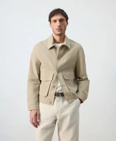 Mango Men's Lightweight Cotton Lyocell Jacket In Neutral