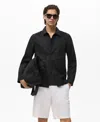 Mango Chore Jacket In Black