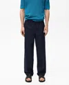 Mango Regular Fit Pants In Blue