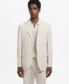 Mango Men's Stretch Fabric Super Slim-fit Suit Jacket In Neutral