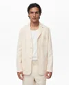 Mango Men's Eu Slim-fit Italian-wool Suit Blazer In White