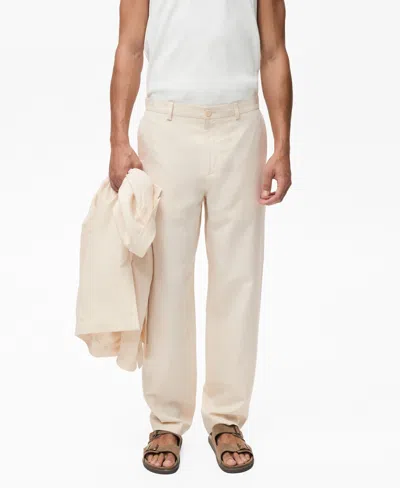 Mango Men's Linen Lyocell Suit Pants In Neutral
