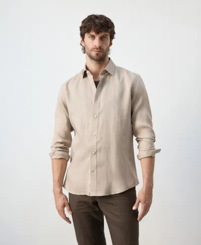 Mango Men's Linen Regular-fit Shirt In Multi