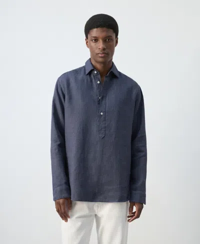 Mango Men's Linen Relaxed Fit Shirt In Multi