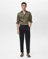 Mango Slim Fit Linen Button-up Shirt