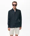 Mango Slim Fit Linen Button-up Shirt In Blue