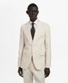 Mango Men's Stretch Fabric Super Slim-fit Suit Jacket In Neutral