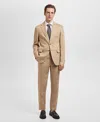 Mango Paris Slim Fit Suit Pants In Brown