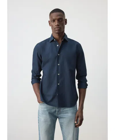 Mango Men's Long-sleeve Button-down Cotton Shirt In Multi