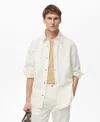 Mango Men's Lyocell Regular-fit Overshirt In Off White