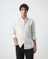 Mango Stripe Button-up Shirt In White