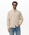 Mango Men's Mao Collar Linen Shirt In Neutral