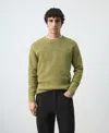 Mango Men's Medium-knit Microstructure Sweater In Green