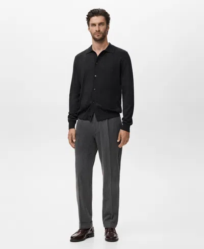 MANGO MEN'S MERINO WOOL CARDIGAN