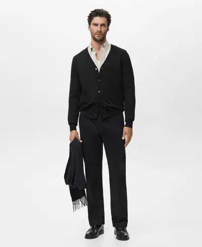 Mango Men's Merino Wool Cardigan In Multi