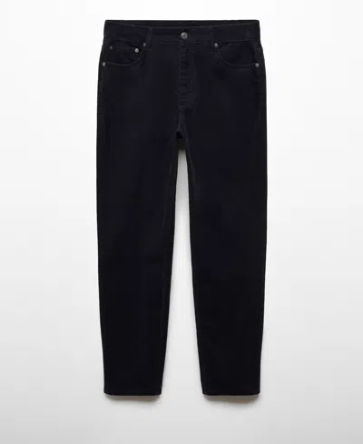 Mango Men's Micro-corduroy Slim-fit Pants In Navy