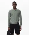 Mango Men's Micro-structured Cotton Polo Shirt In Green