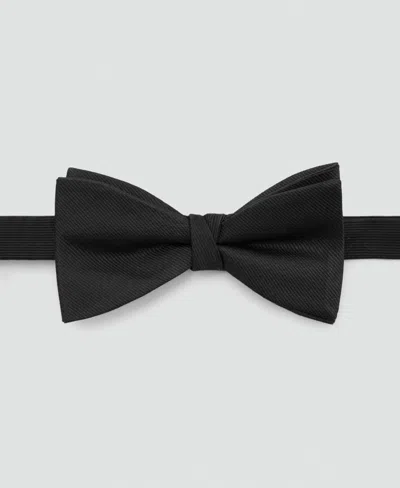 Mango Men's Microstructure Classic Bow Tie In Black