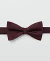 Mango Men's Microstructure Classic Bow Tie In Burgundy