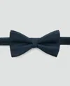 Mango Men's Microstructure Classic Bow Tie In Navy