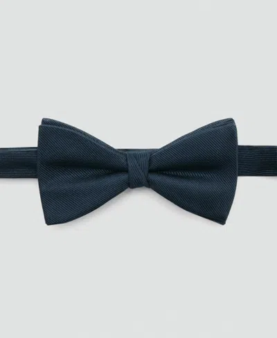 Mango Men's Microstructure Classic Bow Tie In Navy