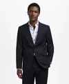 Mango Slim Fit Suit Blazer In Blue