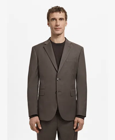 Mango Men's Milan Slim-fit Suit Blazer In Brown