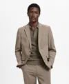 Mango Slim Fit Suit Blazer In Gray