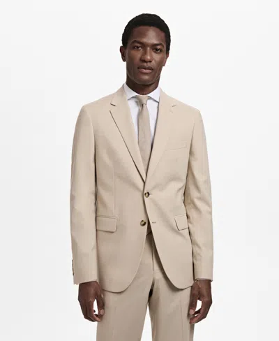 Mango Men's Milan Slim-fit Suit Blazer In Nude
