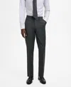 Mango Prince Of Wales Check Super Slim Fit Stretch Pants In Gray