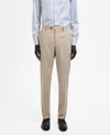 Mango Milan Slim Fit Suit Pants In Neutral