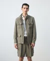 Mango Modal Jacket With Pockets In Gold