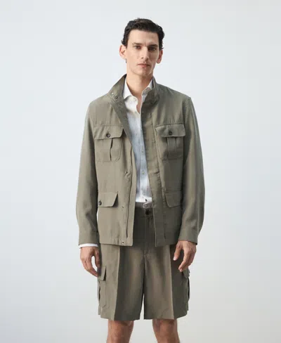 MANGO MEN'S MODAL POCKETS JACKET