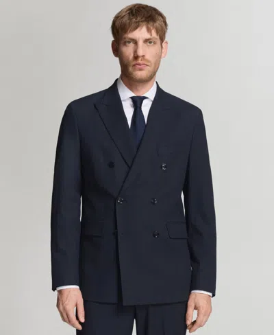 Mango Men's Monaco Double-breasted Slim-fit Suit Blazer In Black