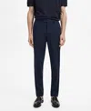 Mango Monaco Slim Fit Suit Pants In Blue