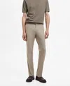 Mango Monaco Slim Fit Suit Pants In Gray