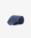 Mango Men's Mulberry Silk Animal Print Tie In Dark Navy