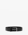 Mango Men's Nappa Leather Belt In Black