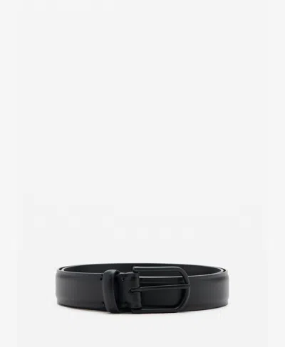 Mango Men's Nappa Leather Belt In Black