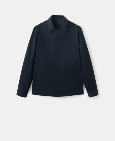 Mango Men's Non-iron Pocket Overshirt In Multi