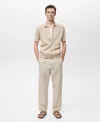 Mango Men's Openwork Knit Structured Shirt In Neutral