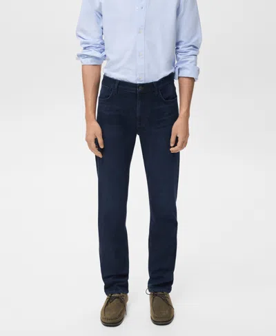 Mango Men's Patrick Slim-fit Dark-wash Jeans In Blue