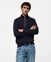 Mango Men's Perkins-neck Quarter-zip Pullover Sweatshirt In Dark Navy